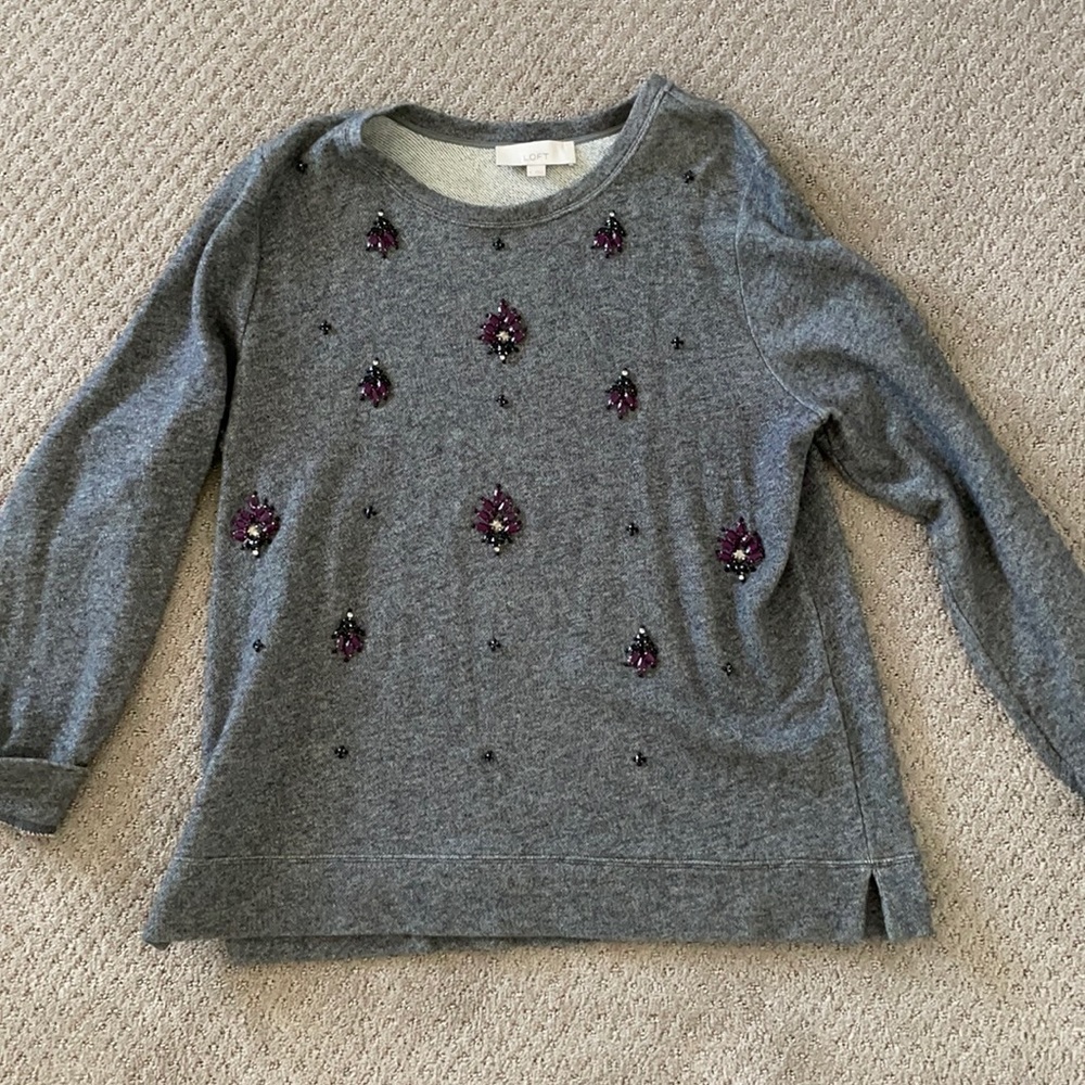 Ann Taylor Loft Xl embellished sweatshirt